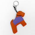 Load image into Gallery viewer, Bicolor leather dog charm and keychain