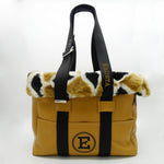 Hammered Leather And Fur Dog Carrier