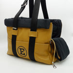 Hammered Leather And Black Dog Carrier