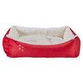 Load image into Gallery viewer, Bowsers Holiday Crimson Scoop Bolster Dog Bed - Easy-Entry Bolster Support