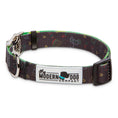 Load image into Gallery viewer, Retro Taco Tuesday Collar by The Modern Dog Company features a colorful taco print on a dark background with a sturdy buckle.