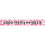 Personalized Island Floral Pink Dog Collar