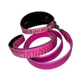 Load image into Gallery viewer, Pavé In Pink Authentic Iridescent Snake 3-Inch Wide Style Statement Collar and Leash Set