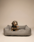 Load image into Gallery viewer, Bolster Beds Premium Chester & Lee | Fancy Corduroy Sleeper Dog Bed Taupe