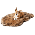 Load image into Gallery viewer, PupRug Faux Fur Orthopedic Dog Bed - Curve Sable Tan