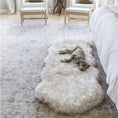 Load image into Gallery viewer, PupRug™ Runner Faux Fur Memory Foam Dog Bed - Curve White with Brown Accents