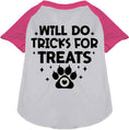 Load image into Gallery viewer, Will Do Tricks for Treats Pet Raglan Shirt