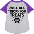 Load image into Gallery viewer, Will Do Tricks for Treats Pet Raglan Shirt