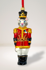 KRG White Tiger Body Polish Glass Ornament