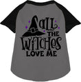 Load image into Gallery viewer, All the Witches Love Me! Pet Raglan Shirt