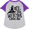 Load image into Gallery viewer, All the Witches Love Me! Pet Raglan Shirt
