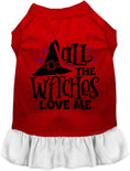 Load image into Gallery viewer, All the Witches Love Me Halloween Pet Dress