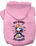 Load image into Gallery viewer, 50 Percent Vampire and Unicorn Halloween Pet Hoodie