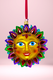 Sedona Red Sun Glass Ornament (R)