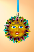 Load image into Gallery viewer, Aztec Sun Glass Ornament (RPG) - Southlake Paws