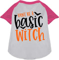 Load image into Gallery viewer, Don't Be a Basic Witch Pet Raglan Shirt