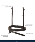 Load image into Gallery viewer, Replacement Noseband of ExionPro Designer Stitched Mono Crown Piece Snaffle Bridle