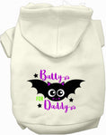 Load image into Gallery viewer, Batty for Daddy Halloween Pet Hoodie