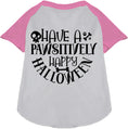 Load image into Gallery viewer, Pawsitively Happy Halloween Pet Raglan Shirt