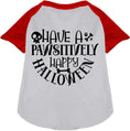 Load image into Gallery viewer, Pawsitively Happy Halloween Pet Raglan Shirt