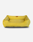Load image into Gallery viewer, Bolster Beds Premium Chester & Lee | Fancy Corduroy Sleeper Dog Bed Sunny Yellow