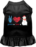 Load image into Gallery viewer, Peace, Love, and Snow Pet Dress