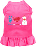 Load image into Gallery viewer, Peace, Love, and Snow Pet Dress