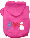 Load image into Gallery viewer, Peace, Love, and Snow Pet Hoodie