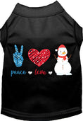 Load image into Gallery viewer, Peace, Love, and Snow Pet Shirt
