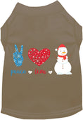 Load image into Gallery viewer, Peace, Love, and Snow Pet Shirt
