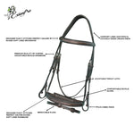 Replacement Noseband of ExionPro Designer Fancy Stitched Bridle