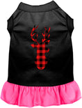 Load image into Gallery viewer, Buffalo Check Christmas Deer Pet Dress