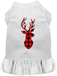 Load image into Gallery viewer, Buffalo Check Christmas Deer Pet Dress