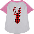 Load image into Gallery viewer, Buffalo Check Deer Pet Raglan Shirt