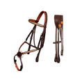 Load image into Gallery viewer, ExionPro Brass Clincher Figure 8 Bridle with Rubber Reins