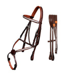ExionPro Brass Clincher Figure 8 Bridle with Rubber Reins