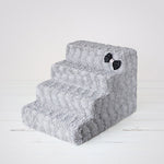 Luxury Pet Stairs 4 Step Dove Grey