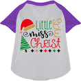 Load image into Gallery viewer, Little Miss Christmas Pet Raglan Shirt