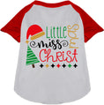 Load image into Gallery viewer, Little Miss Christmas Pet Raglan Shirt