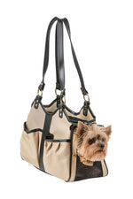 Metro Khaki Metro Couture w/  Black Leather Trim & Tassel