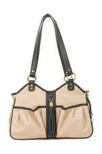 Metro Khaki Metro Couture w/  Black Leather Trim & Tassel