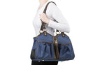 Metro Couture Navy w/Brown Leather Trim & Tassel
