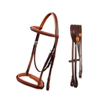 ExionPro Thin Noseband Padded Hunter Bridle with Reins