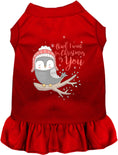 Load image into Gallery viewer, Owl I Want For Christmas Pet Dress