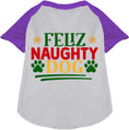 Load image into Gallery viewer, Feliz Naughty Dog Pet Raglan Shirt