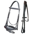 Load image into Gallery viewer, ExionPro Dressage Bridle: Mono Crown, Raised Browband, Anatomical Noseband, Detachable Flash & Web Reins