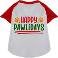 Load image into Gallery viewer, Happy Pawlidays Pet Raglan Shirt