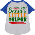 Load image into Gallery viewer, Santa's Little Yelper Pet Raglan Shirt