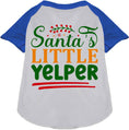 Load image into Gallery viewer, Santa's Little Yelper Pet Raglan Shirt