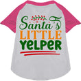 Load image into Gallery viewer, Santa's Little Yelper Pet Raglan Shirt
